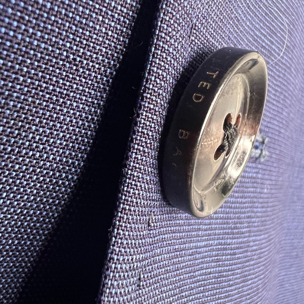 Ted Baker London Endurance Men’s Jay CT Blue Modern 100% Wool blazer Size 40 L - Picture 4 of 8